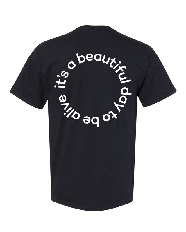 It's A Beautiful Day To Be Alive Black Pocket Tee